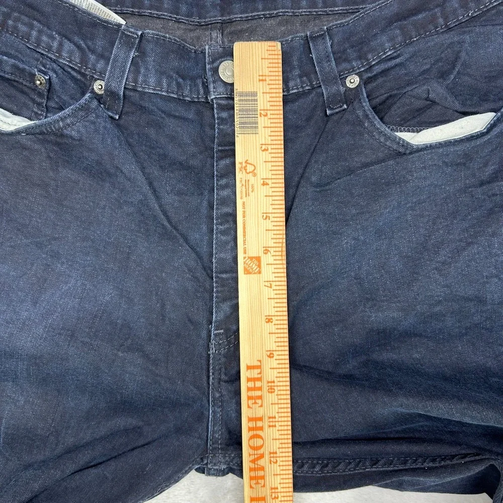 Levi's 514 Straight Fit Jeans Men Dark Blue Wash Denim Pockets Stretch - 37X31.5